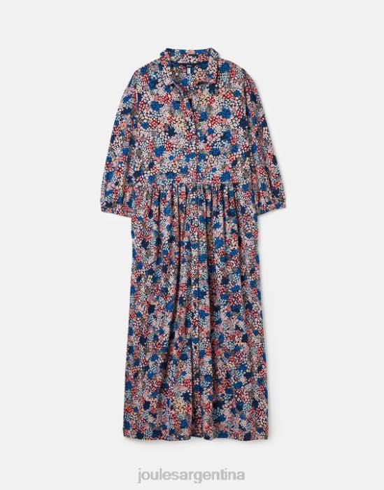 Joules vestido camisero midi de punto Nova mujer florete azul marino vestir 64BB64