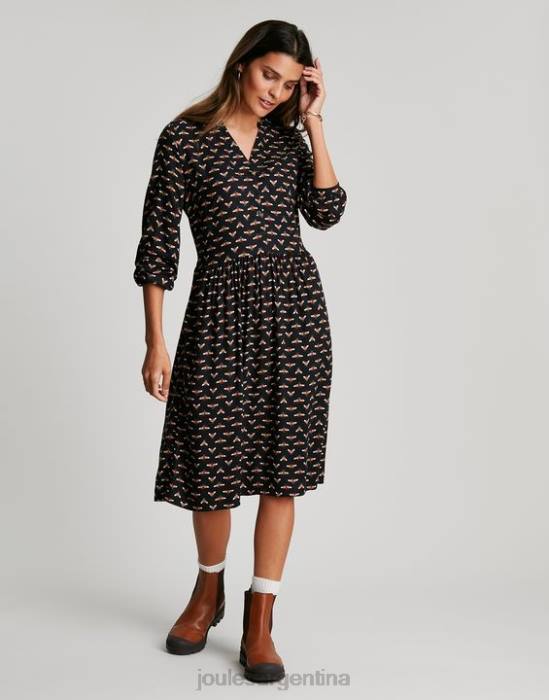 Joules vestido camisero sophia con media tapeta mujer abeja negra vestir 64BB138