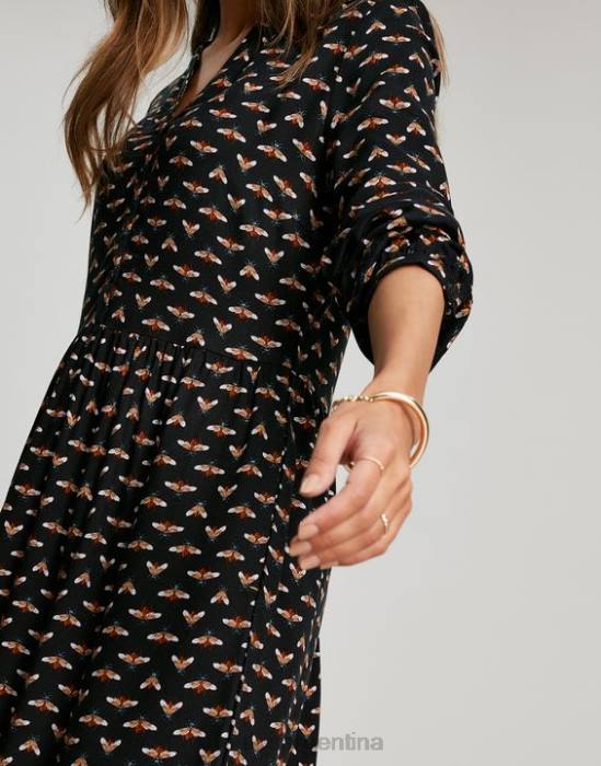 Joules vestido camisero sophia con media tapeta mujer abeja negra vestir 64BB138
