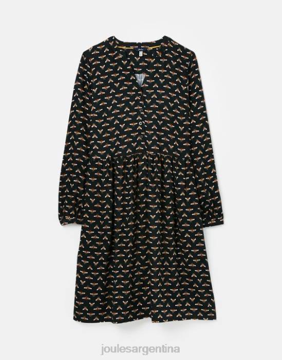 Joules vestido camisero sophia con media tapeta mujer abeja negra vestir 64BB138