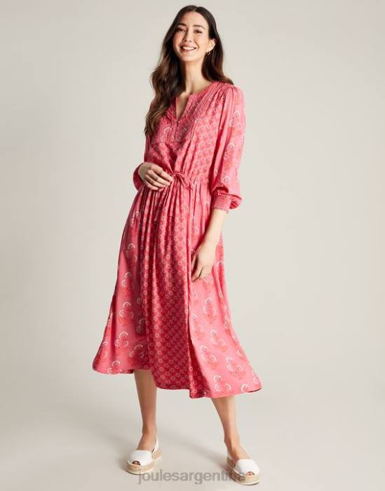 Joules vestido con pechera acolchada Therese mujer Rosa Rosa vestir 64BB41