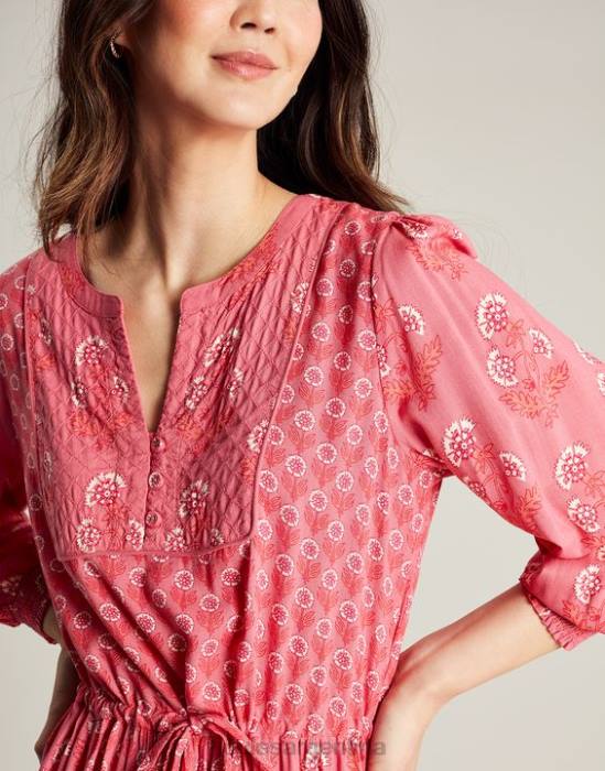 Joules vestido con pechera acolchada Therese mujer Rosa Rosa vestir 64BB41