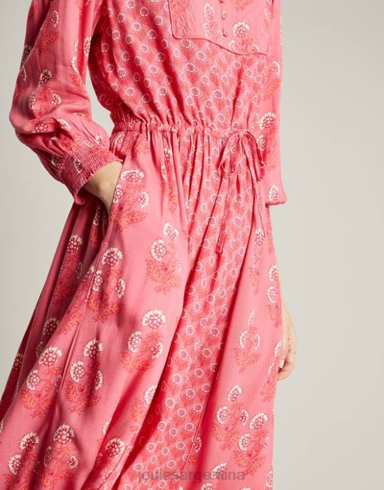 Joules vestido con pechera acolchada Therese mujer Rosa Rosa vestir 64BB41