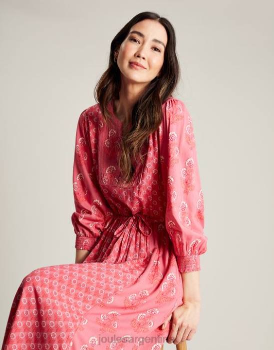 Joules vestido con pechera acolchada Therese mujer Rosa Rosa vestir 64BB41