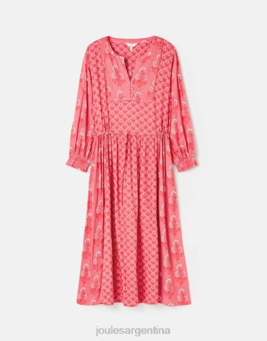 Joules vestido con pechera acolchada Therese mujer Rosa Rosa vestir 64BB41