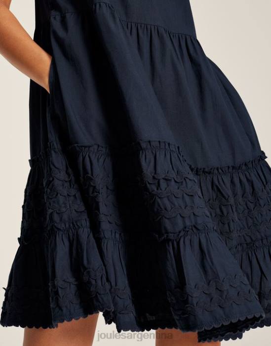 Joules vestido corto con volantes Grace mujer marina marina vestir 64BB29