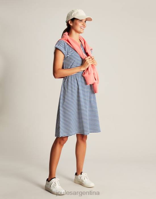 Joules vestido corto de punto piper mujer raya azul vestir 64BB16