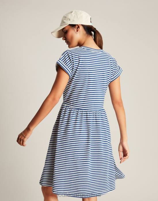 Joules vestido corto de punto piper mujer raya azul vestir 64BB16