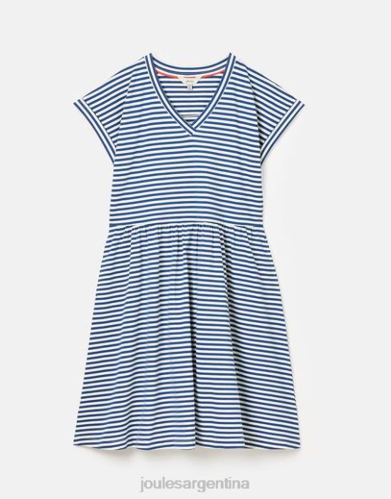 Joules vestido corto de punto piper mujer raya azul vestir 64BB16