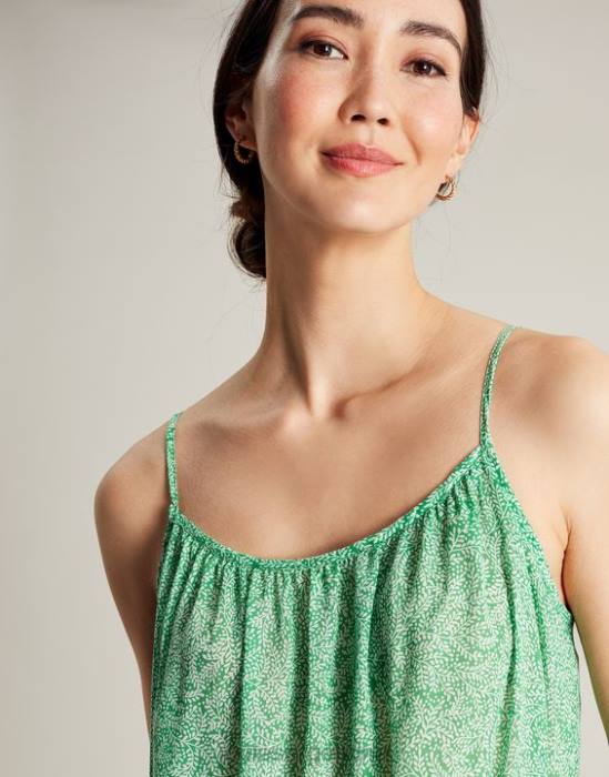 Joules vestido de playa amanda mujer flores verdes vestir 64BB93