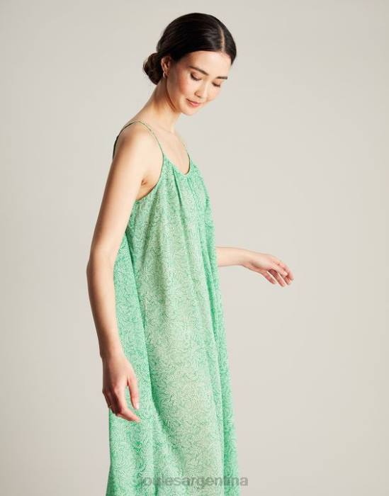 Joules vestido de playa amanda mujer flores verdes vestir 64BB93