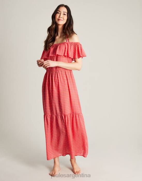 Joules vestido de playa de helecho mujer rosa floral vestir 64BB91