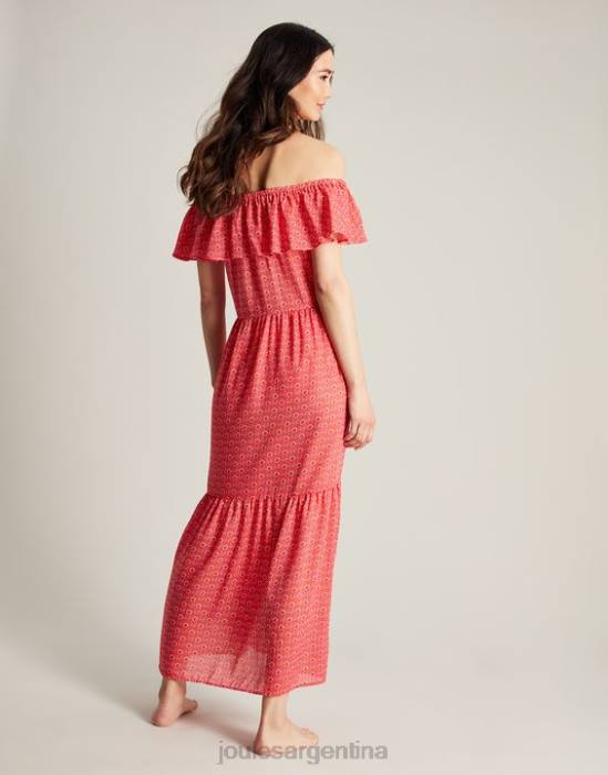 Joules vestido de playa de helecho mujer rosa floral vestir 64BB91