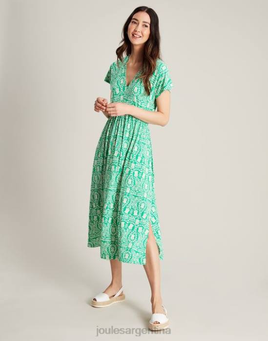 Joules vestido de punto nia mujer flores verdes vestir 64BB56