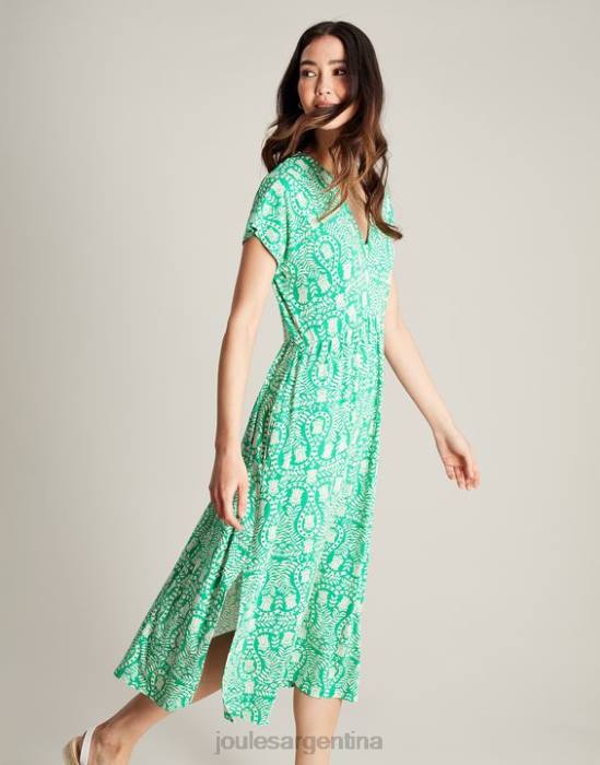 Joules vestido de punto nia mujer flores verdes vestir 64BB56