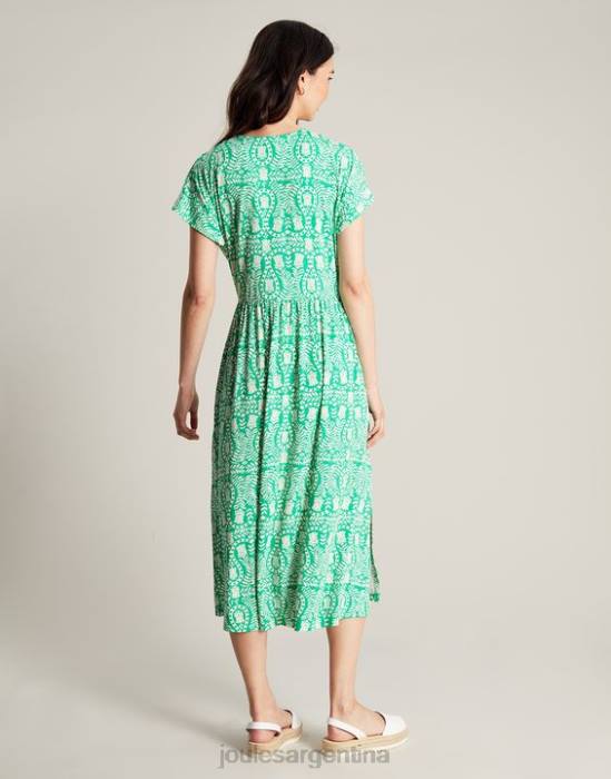 Joules vestido de punto nia mujer flores verdes vestir 64BB56