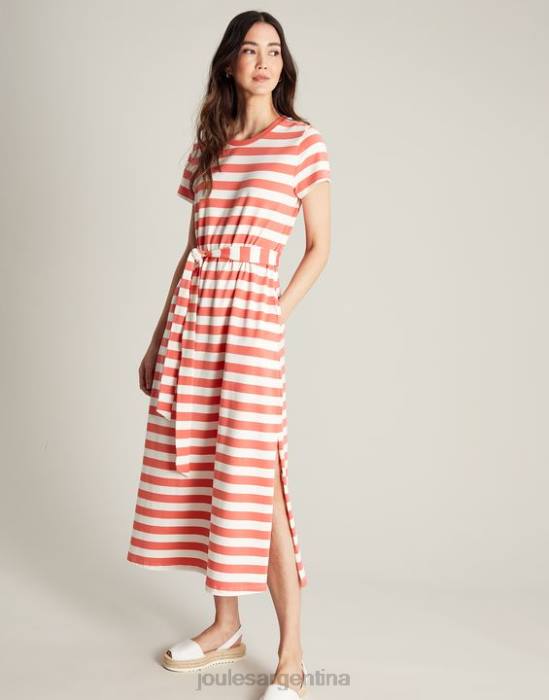 Joules vestido largo de punto paloma mujer raya rosa vestir 64BB55