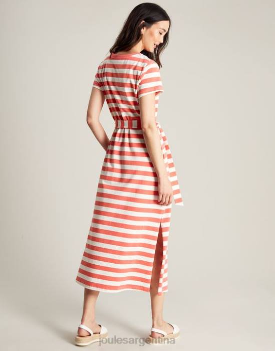 Joules vestido largo de punto paloma mujer raya rosa vestir 64BB55