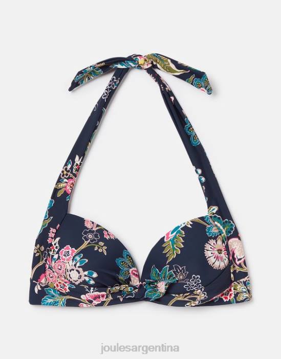 Joules top de bikini jazmín mujer floral azul marino vestir 64BB132