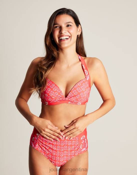 Joules top de bikini jazmín mujer florete rosa vestir 64BB108