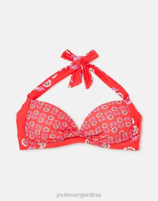 Joules top de bikini jazmín mujer florete rosa vestir 64BB108