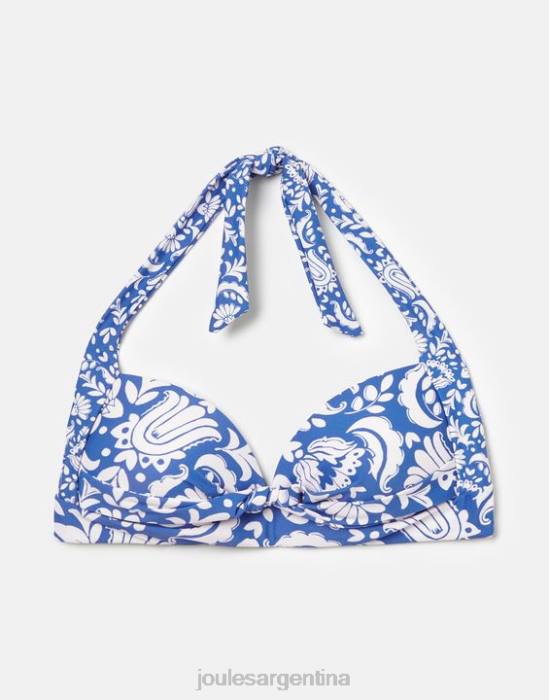 Joules top de bikini jazmín mujer mosaico azul vestir 64BB131