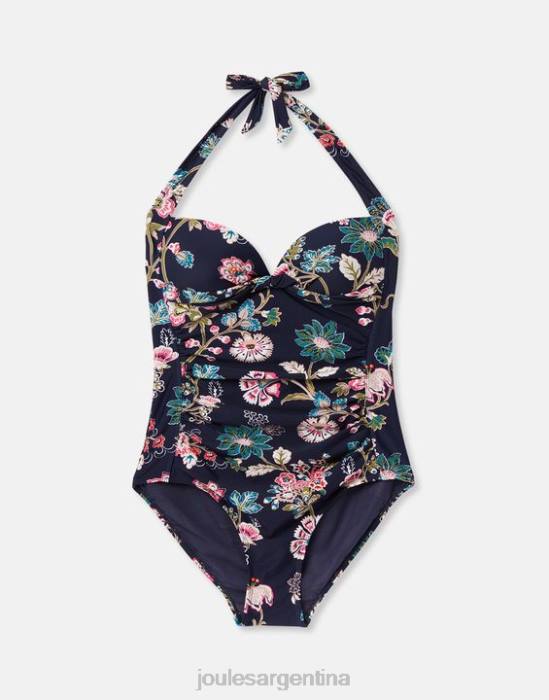 Joules traje de baño jazmín mujer floral azul marino vestir 64BB111