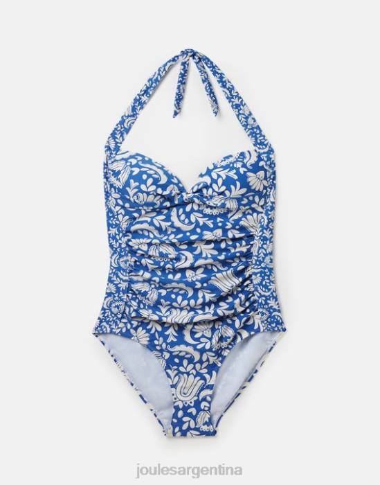 Joules traje de baño jazmín mujer mosaico azul vestir 64BB104