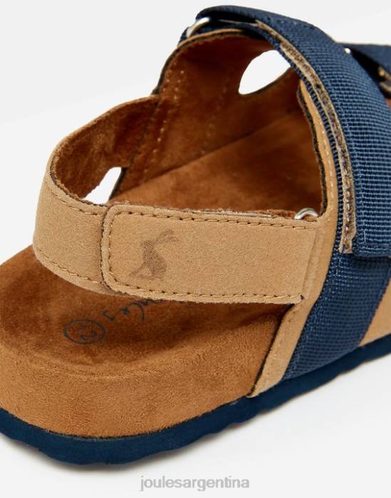 Joules sandalias toby con tira de velcro Niños azul marino bronceado calzado 64BB389