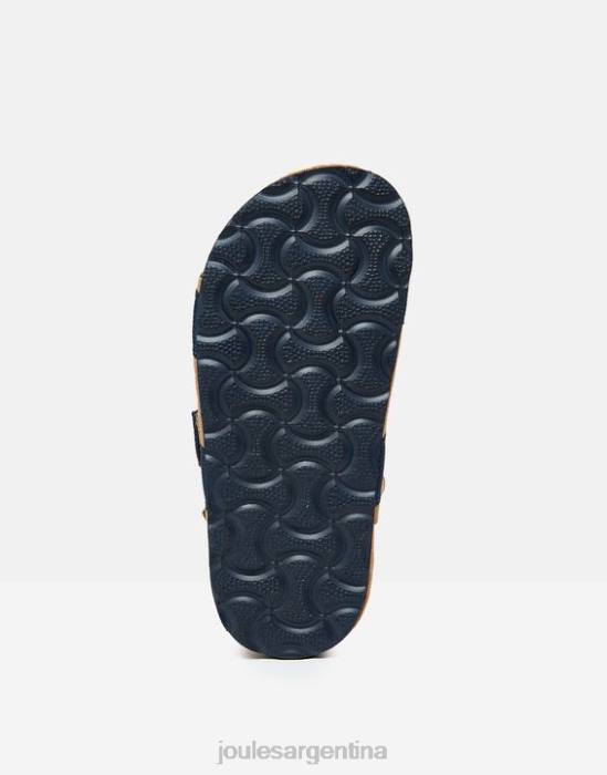 Joules sandalias toby con tira de velcro Niños azul marino bronceado calzado 64BB389