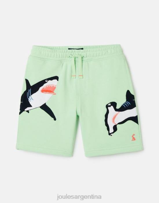Joules Pantalones cortos deportivos novedosos Hamden 2-8 años Niños tiburones verde claro vestir 64BB351