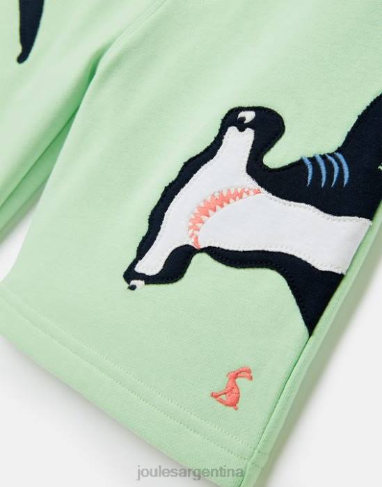 Joules Pantalones cortos deportivos novedosos Hamden 2-8 años Niños tiburones verde claro vestir 64BB351