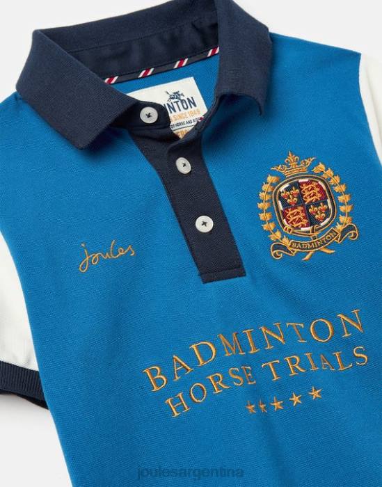 Joules Polo de bádminton unisex para niños de 2 a 12 años. Niños azul vestir 64BB345