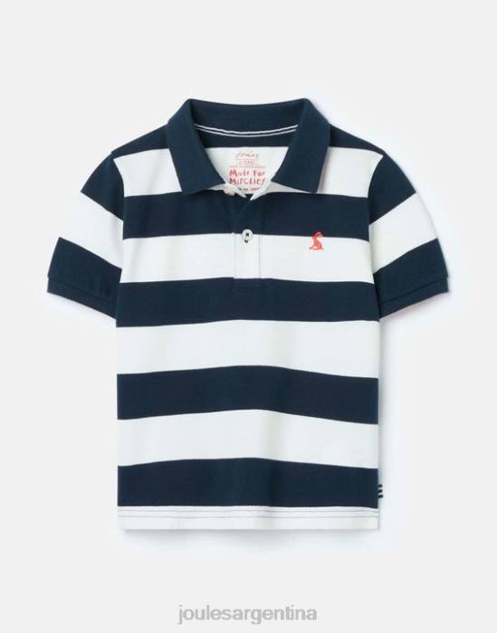 Joules polo avellana rayas 2-12 años Niños raya azul marino francesa vestir 64BB387