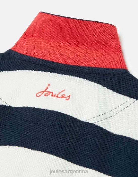 Joules polo avellana rayas 2-12 años Niños raya azul marino francesa vestir 64BB387