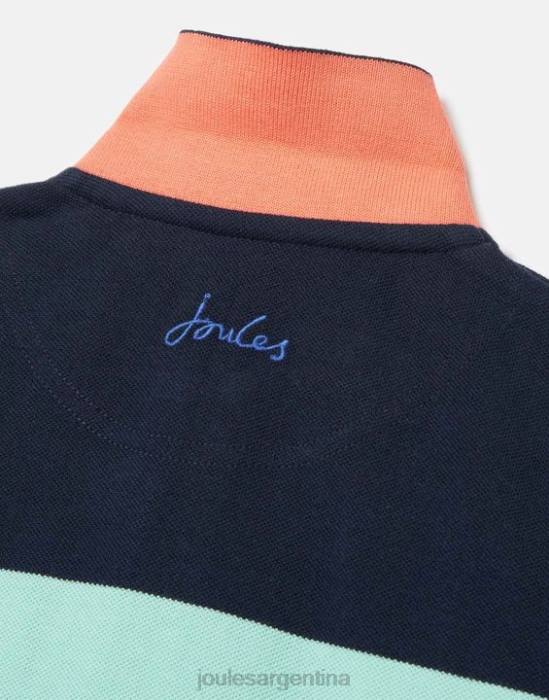 Joules polo avellana rayas 2-12 años Niños raya múltiple azul vestir 64BB385