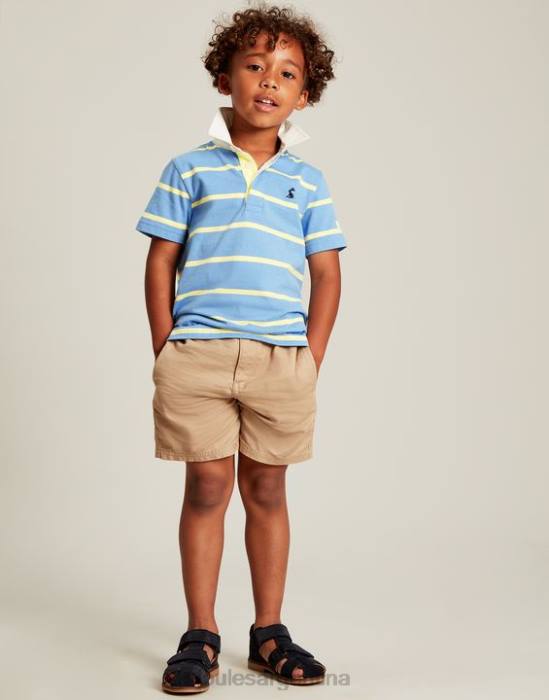 Joules polo de punto de rayas ozzy 2-12 años Niños raya amarilla azul vestir 64BB350