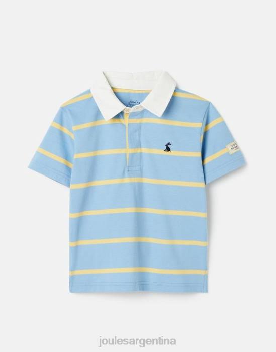 Joules polo de punto de rayas ozzy 2-12 años Niños raya amarilla azul vestir 64BB350