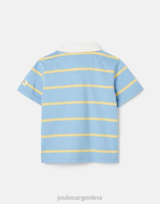 Joules polo de punto de rayas ozzy 2-12 años Niños raya amarilla azul vestir 64BB350