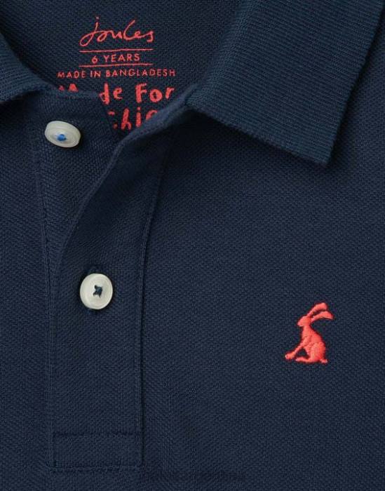 Joules polo woody 2-12 años Niños marina francesa vestir 64BB372