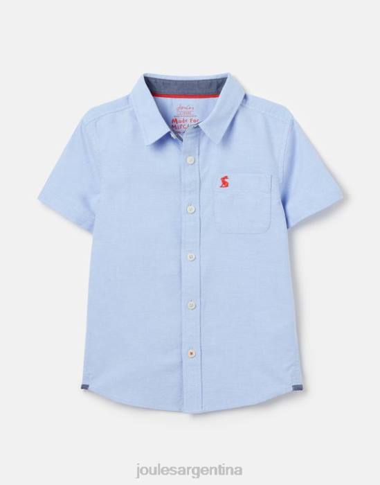 Joules camisa oxford manga corta 2-12 años Niños azul vestir 64BB379