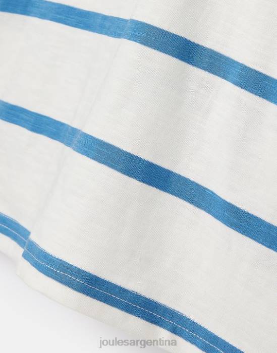 Joules camiseta a rayas lavada 2-12 años Niños raya azul claro vestir 64BB358