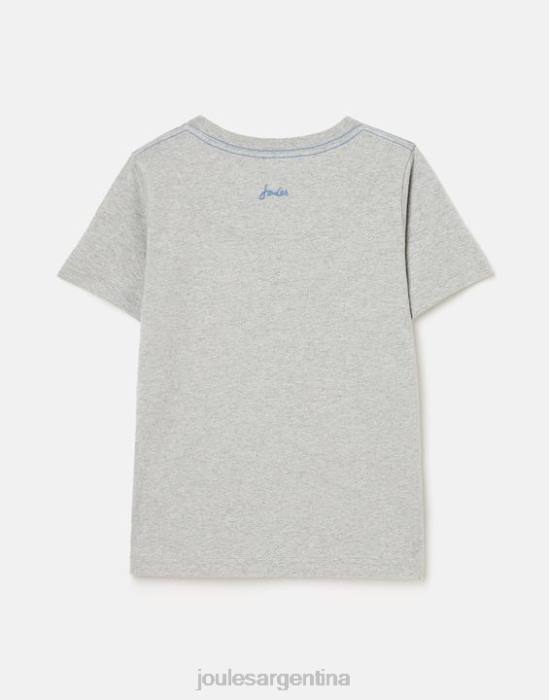 Joules camiseta archie manga corta 5-12 años Niños tablas de surf grises vestir 64BB368