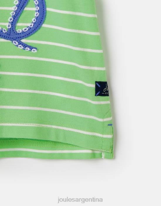 Joules camiseta archie manga corta apliques 2-8 años Niños pulpo verde vestir 64BB367