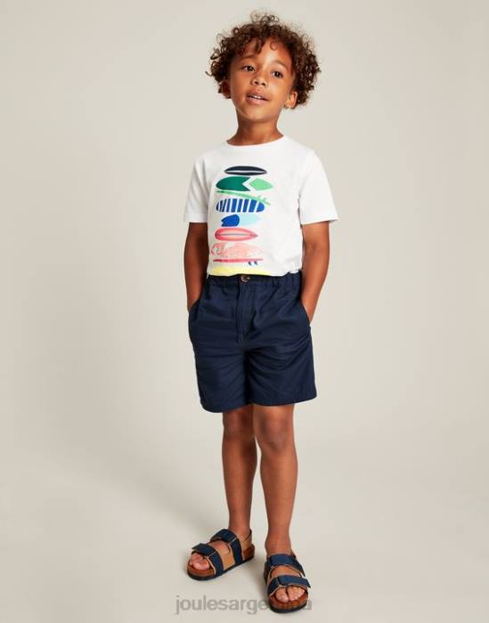 Joules camiseta manga corta ben 2-12 años Niños tablas de surf blancas vestir 64BB362