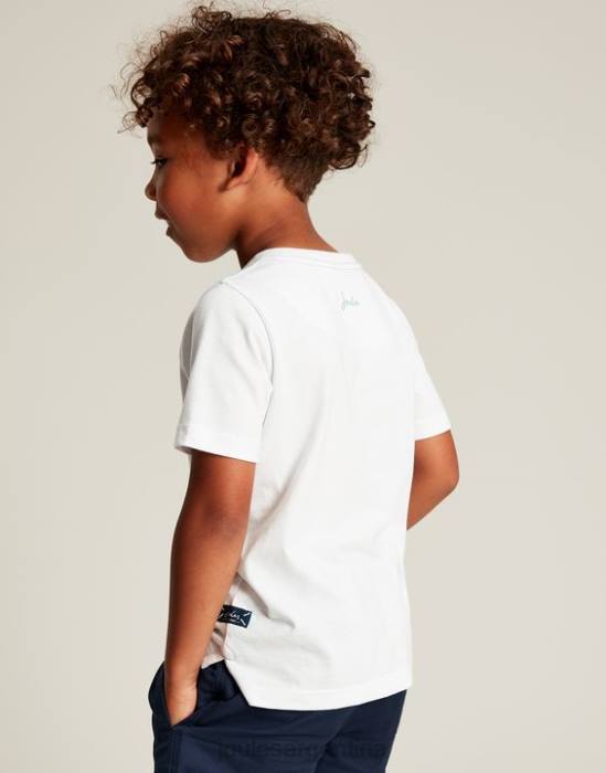 Joules camiseta manga corta ben 2-12 años Niños tablas de surf blancas vestir 64BB362