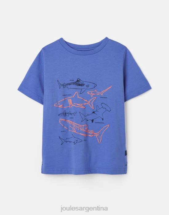 Joules camiseta manga corta ben 2-12 años Niños tiburones azules vestir 64BB353