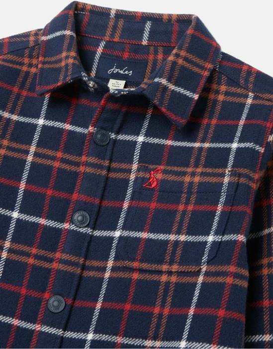 Joules Aiden Shacket 2-12 años Niños cuadros múltiples azul marino vestir 64BB366