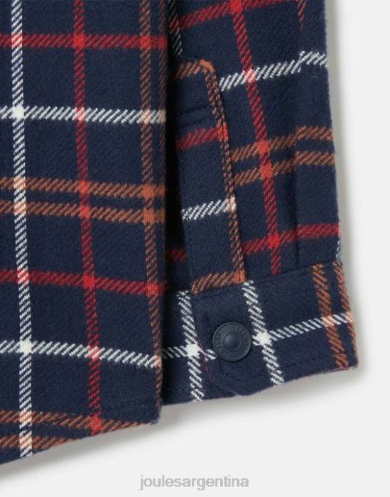 Joules Aiden Shacket 2-12 años Niños cuadros múltiples azul marino vestir 64BB366