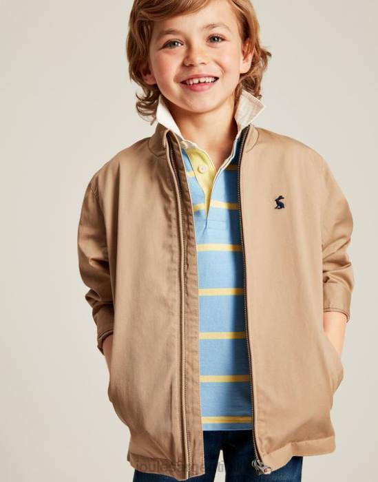 Joules chaqueta harrington 2-12 años Niños marrón claro vestir 64BB336